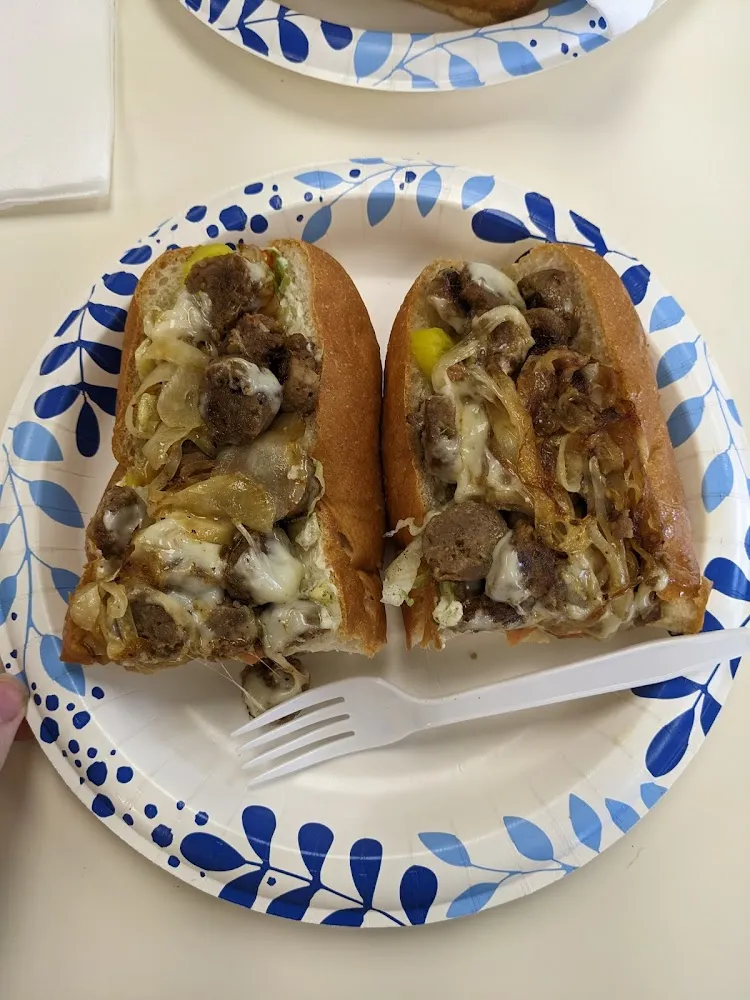 Double Sausage Hot with Pepper and Onion